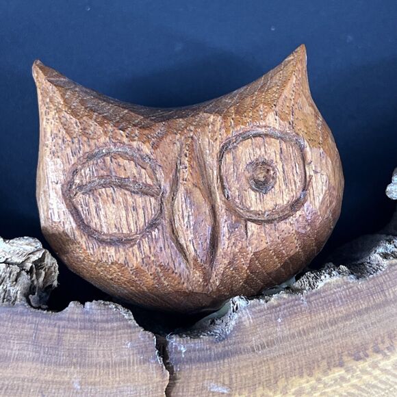 Burlwood Cut Live Edge Wood Slab Slice Owl Decor Unique OFAK Artwork - Picture 13 of 16